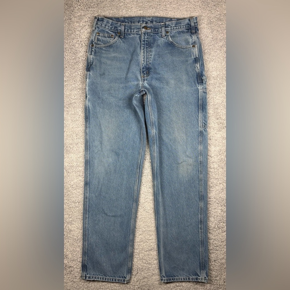 Carhartt Jeans Mens 38 x 34 Relaxed Fit Carpenter B171 DST Work Utility Cotton